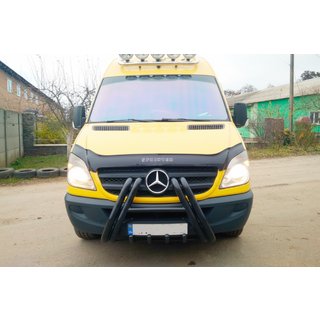Pare-buffle F1-01 Noir (2013-2018, Inox) Mercedes Sprinter W906 2006–2018 photo 4