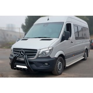 Pare-buffle F1-01 Noir (2013-2018, Inox) Mercedes Sprinter W906 2006–2018 photo 3
