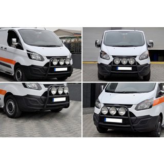 Pare-buffle WT022 Noir (Inox) Ford Custom 2013-2022 photo 4