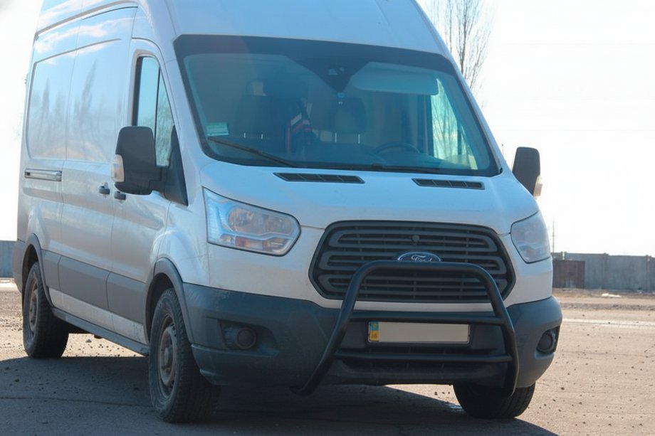 Ford Transit 2014- Pare-buffle WT022 Noir (Inox) Image
