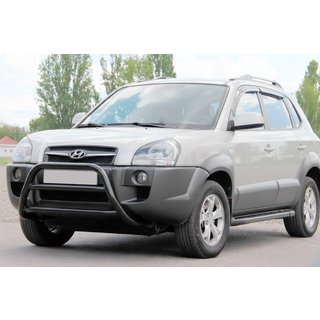 Pare-buffle WT022 Noir (Inox) Hyundai Tucson JM 2004- photo 2
