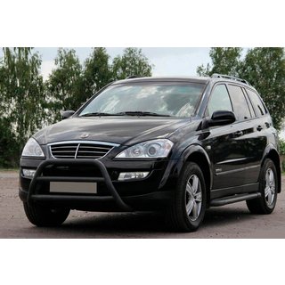 Pare-buffle WT022 Noir (Inox) SsangYong Kyron 2005-2014 photo 1