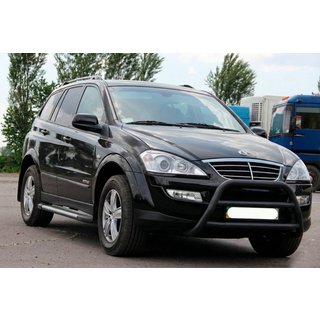 Pare-buffle WT022 Noir (Inox) SsangYong Kyron 2005-2014 photo 3