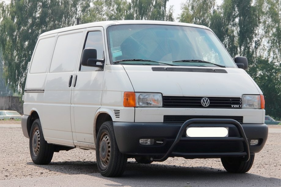 Volkswagen T4 Transporter 1990-2003 Pare-buffle WT022 Noir (Inox) Photo 2