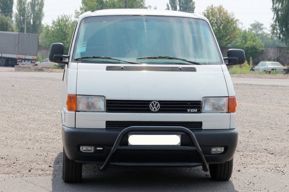 Volkswagen T4 Transporter 1990-2003 Pare-buffle WT022 Noir (Inox) Photo 1