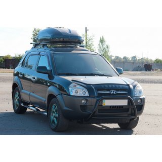 Pare-buffle WT025 Noir (Inox) Hyundai Tucson JM 2004- photo 1