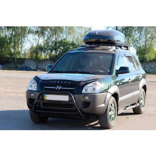 Pare-buffle WT025 Noir (Inox) Hyundai Tucson JM 2004- photo 2
