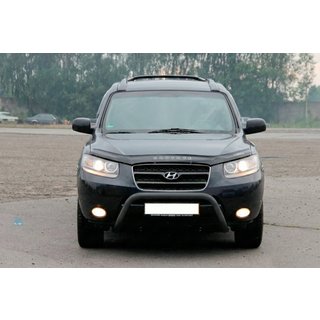 Pare-buffle WT007 Noir (Inox) Hyundai Santa Fe 2 2006-2012 photo 1