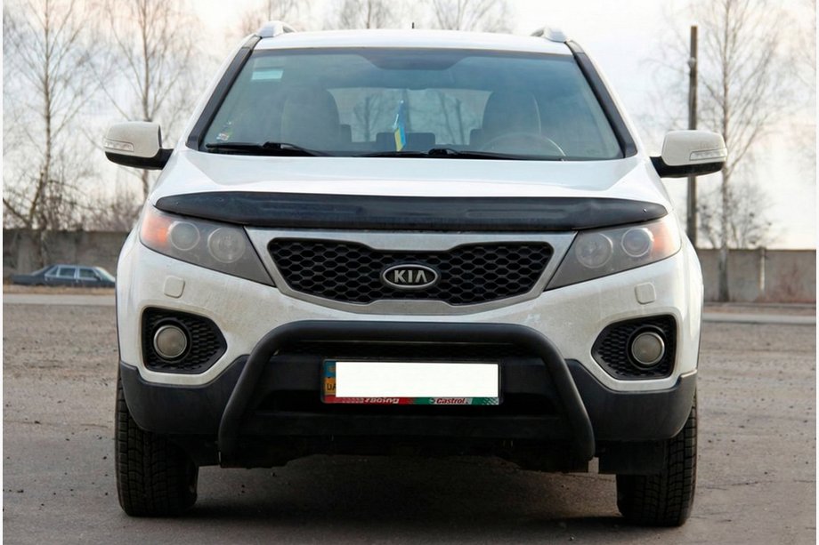 Kia Sorento II XM 2009-2014 Pare-buffle WT007 Noir (Inox) Image