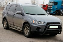 Mitsubishi Outlander 2006-2012 Pare-buffle WT007 Noir (Inox) photo 1