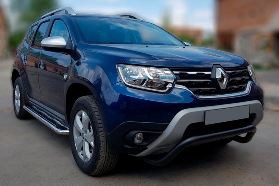 Renault Duster 2018-2024 Pare-buffle WT007 Noir (Inox) Image