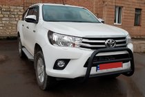 Toyota Hilux 2015- Pare-buffle WT007 Noir (Inox) photo 2