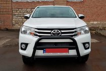 Toyota Hilux 2015- Pare-buffle WT007 Noir (Inox) photo 3