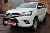 Toyota Hilux 2015- Pare-buffle WT007 Noir (Inox) photo 4