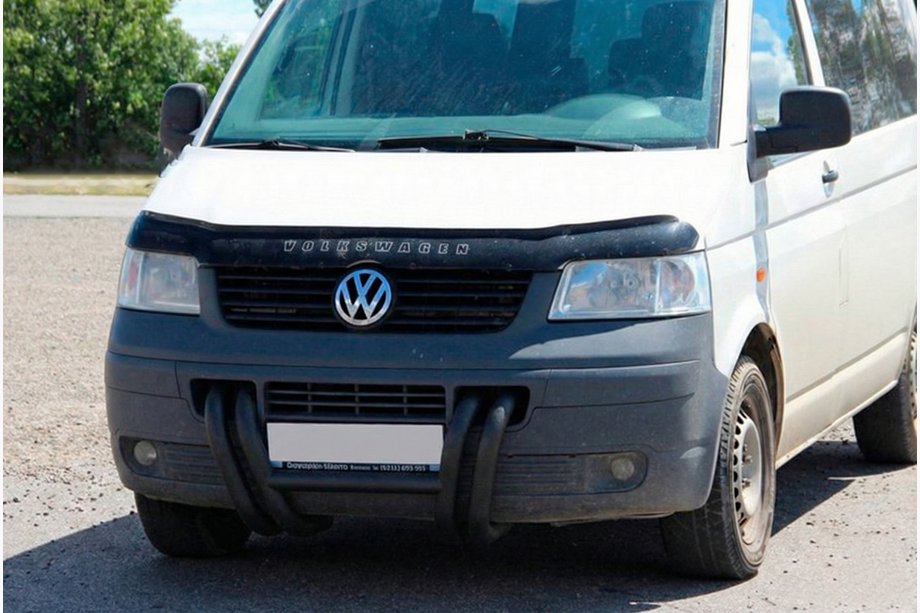 Volkswagen T5 Transporter 2003-2010 Pare-buffle ST006-03 Grille Black (Inox) Photo 6