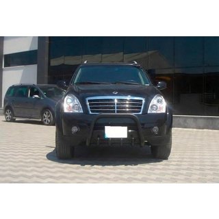 Pare-buffle QT006 Noir (Inox) SsangYong Rexton I 2001-2017 photo 4