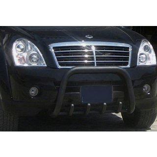 Pare-buffle QT006 Noir (Inox) SsangYong Rexton I 2001-2017 photo 1