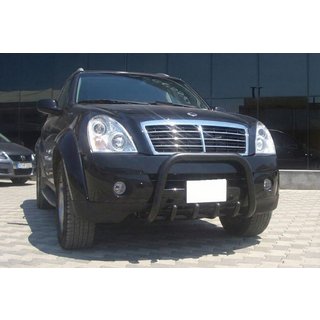 Pare-buffle QT006 Noir (Inox) SsangYong Rexton I 2001-2017 photo 3