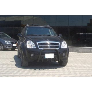 Pare-buffle QT006 Noir (Inox) SsangYong Rexton I 2001-2017 photo 2