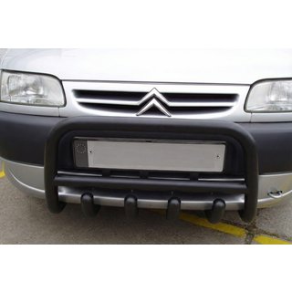 Pare-buffle QT006 Noir (Inox) Citroen Berlingo 1996-2008