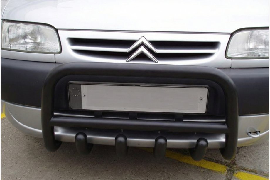 Citroen Berlingo 1996-2008 Pare-buffle QT006 Noir (Inox) Image
