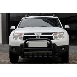 Pare-buffle sans inscription QT006 Noir (inox) Dacia Duster 2008-2018
