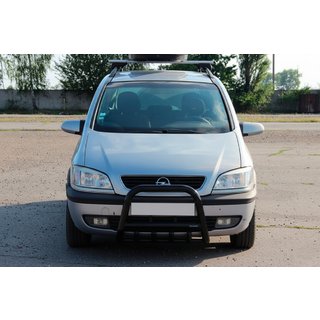 Pare-buffle QT006 Noir (Inox) Opel Zafira A 1998-2005 photo 1