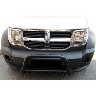 Barre Avant QT006 Noire (Inox) Dodge Nitro 2006-2011