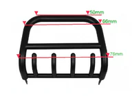 Nissan X-trail T30 2002-2007 Pare-buffle QT006 Noir (Inox) photo 3