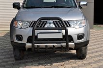 Mitsubishi L200 2006-2015 Pare-buffle QT007 Noir (Inox) photo 3