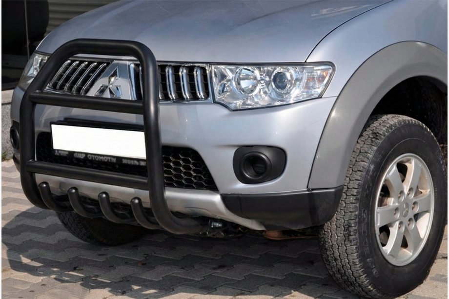Mitsubishi L200 2006-2015 Pare-buffle QT007 Noir (Inox) Image