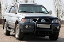 Mitsubishi Pajero Sport 1996-2007 Pare-buffle QT007 Noir (Inox) photo 2
