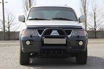 Mitsubishi Pajero Sport 1996-2007 Pare-buffle QT007 Noir (Inox) photo 3