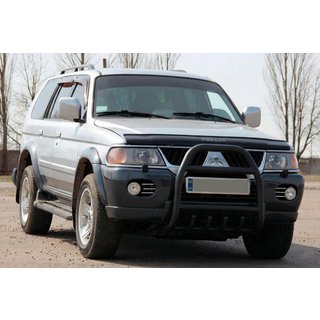 Pare-buffle QT007 Noir (Inox) Mitsubishi Pajero Sport 1996-2007 photo 2