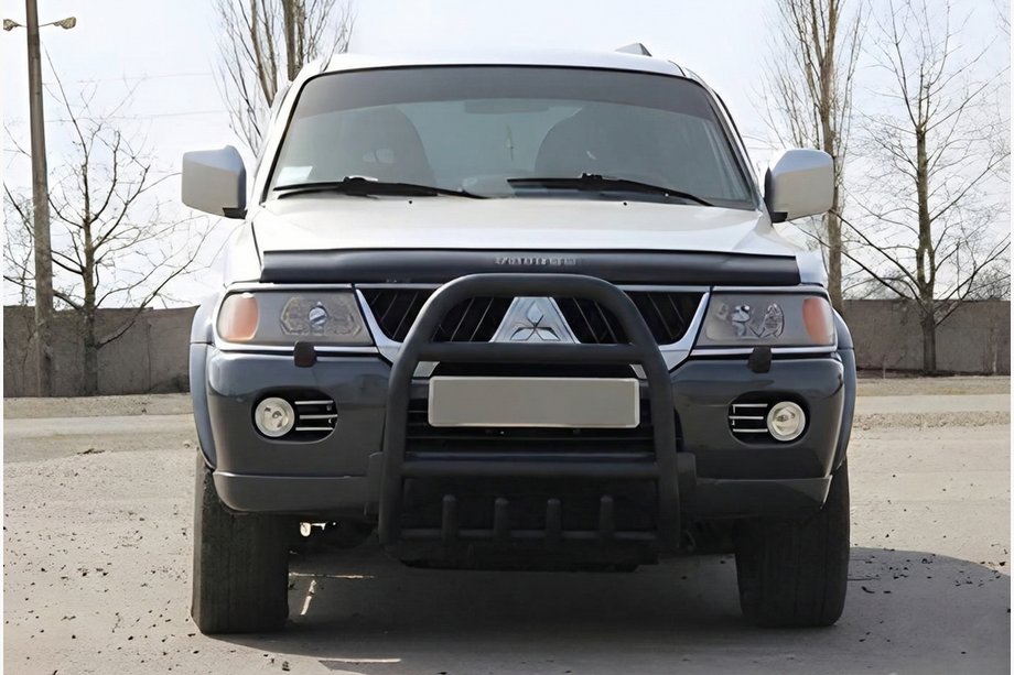 Mitsubishi Pajero Sport 1996-2007 Pare-buffle QT007 Noir (Inox) Photo 3