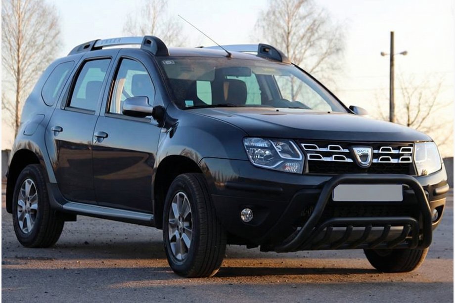 Dacia Duster 2008-2018 Pare-buffle WT002 Noir (Inox) Image