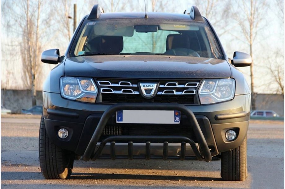Renault Duster 2008–2017 Pare-buffle WT002 Noir (Inox) Photo 2