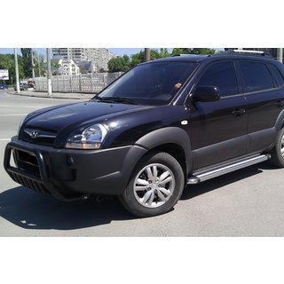 Pare-buffle WT002 Noir (Inox) Hyundai Tucson JM 2004- photo 2