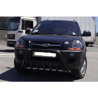 Pare-buffle WT002 Noir (Inox) Hyundai Tucson JM 2004- photo 3
