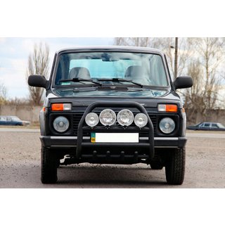 Pare-buffle QT007 Noir (Inox) Lada Niva та Urban 1977- photo 1