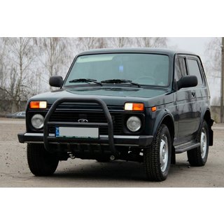 Pare-buffle QT007 Noir (Inox) Lada Niva та Urban 1977- photo 2