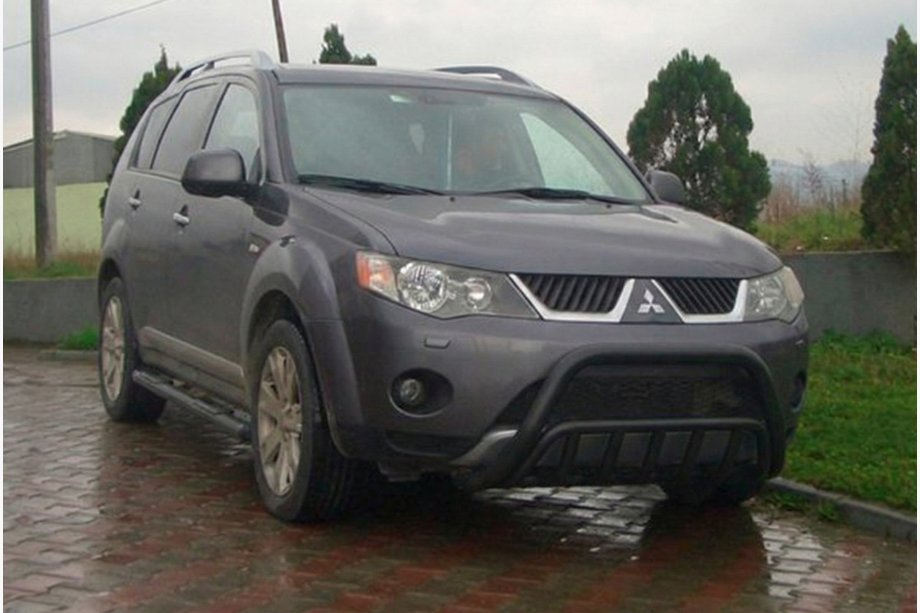 Mitsubishi Outlander 2006-2012 Pare-buffle WT002 Noir (Inox) Image