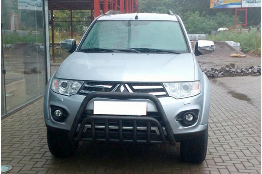 Mitsubishi Pajero Sport 2008-2015 Protection Avant WT002 Noir (Inox) Photo 1