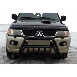 Pare-buffle WT002 Noir (Inox) Mitsubishi Pajero Sport 1996-2007
