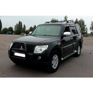 Pare-buffle QT007 Noir (Inox) Mitsubishi Pajero Wagon IV 2006-2021 photo 2