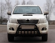 Toyota Hilux 2006-2015 Pare-buffle WT002 Noir (Inox) photo 1
