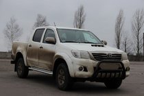 Toyota Hilux 2006-2015 Pare-buffle WT002 Noir (Inox) photo 2