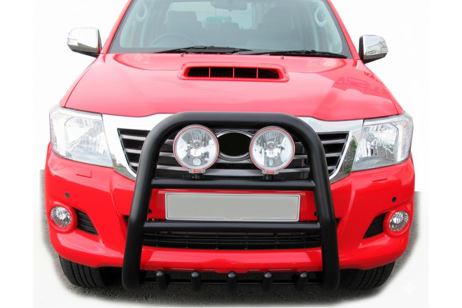 Toyota Hilux 2006-2015 Pare-buffle QT007 Noir (Inox) Photo 3