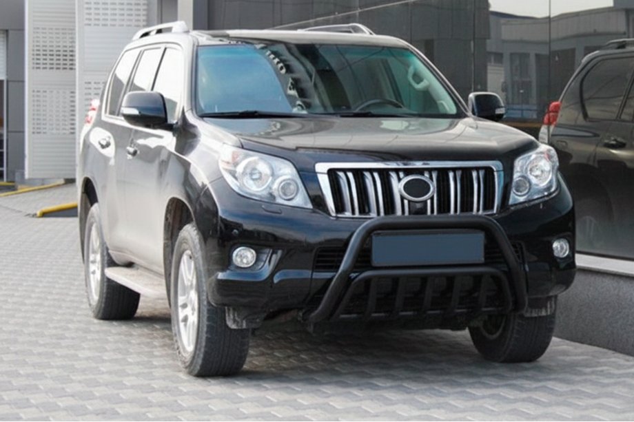 Toyota Land Cruiser Prado 150 2009-2023 Pare-buffle WT002 Noir (Inox) Image