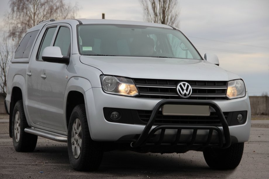 Volkswagen Amarok 2010-2022 Pare-buffle WT002 Noir (Inox) Photo 3